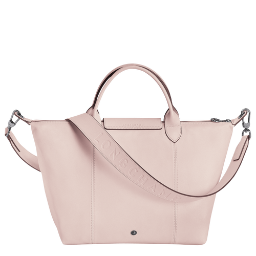 Longchamp Le Pliage Cuir M Deri Erkek El Çantası Pembe | 076-DCONBA