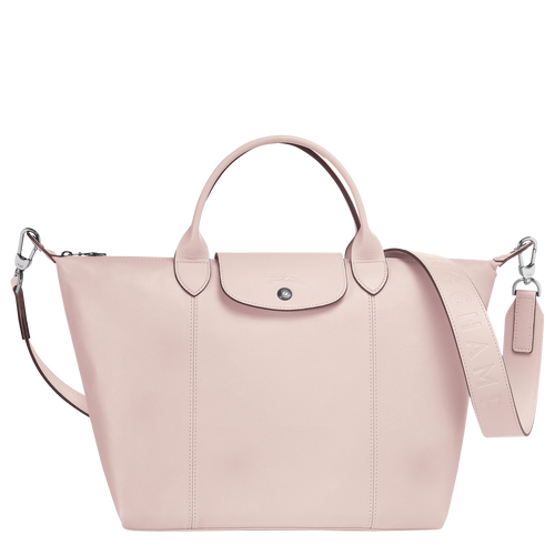 Longchamp Le Pliage Cuir M Deri Erkek El Çantası Pembe | 076-DCONBA