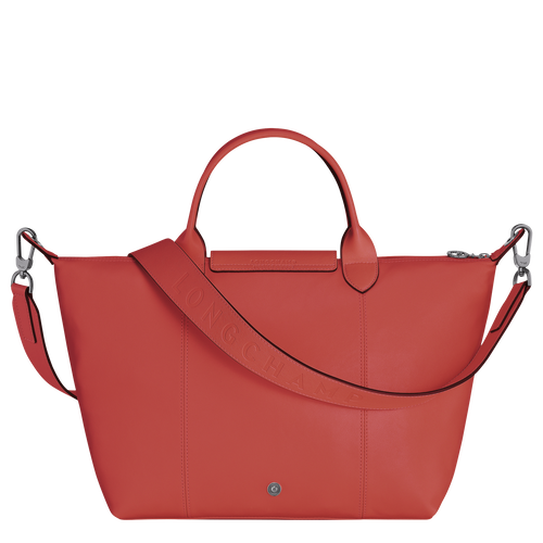 Longchamp Le Pliage Cuir M Deri Erkek El Çantası Turuncu | 570-DBVRXL