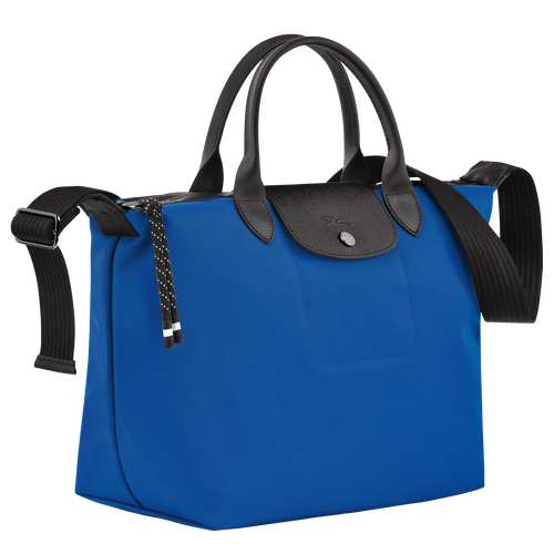 Longchamp Le Pliage Energy M Kanvas, Recycled canvas Kadın El Çantası Mavi | 438-FGLDQC