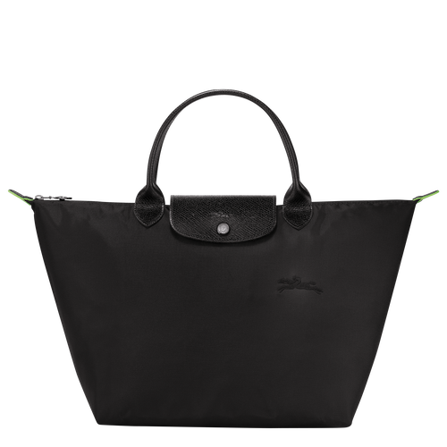 Longchamp Le Pliage Green M Kanvas, Recycled canvas Kadın El Çantası Siyah | 619-OSLWEX