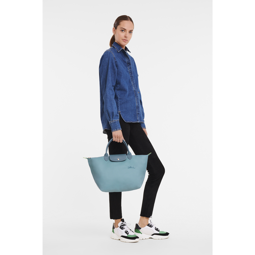 Longchamp Le Pliage Green M Kanvas, Recycled canvas Kadın El Çantası Mavi | 680-OHQURF