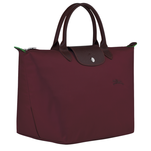 Longchamp Le Pliage Green M Kanvas, Recycled canvas Kadın El Çantası Kırmızı | 841-UYGMQP