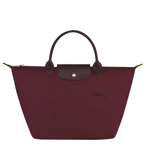 Longchamp Le Pliage Green M Kanvas, Recycled canvas Kadın El Çantası Kırmızı | 841-UYGMQP