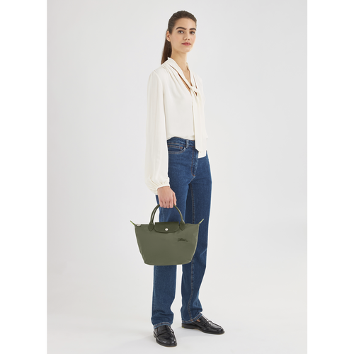 Longchamp Le Pliage Green S Kanvas, Recycled canvas Kadın El Çantası Yeşil | 849-AFPVMI