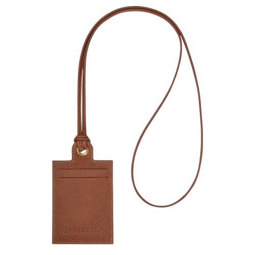 Longchamp Le Pliage Original Deri with necklace Erkek Kartlık Kahverengi | 936-IQKYZS