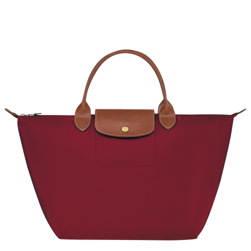 Longchamp Le Pliage Original M Kanvas, Recycled canvas Kadın El Çantası Kırmızı | 319-SLOEGC