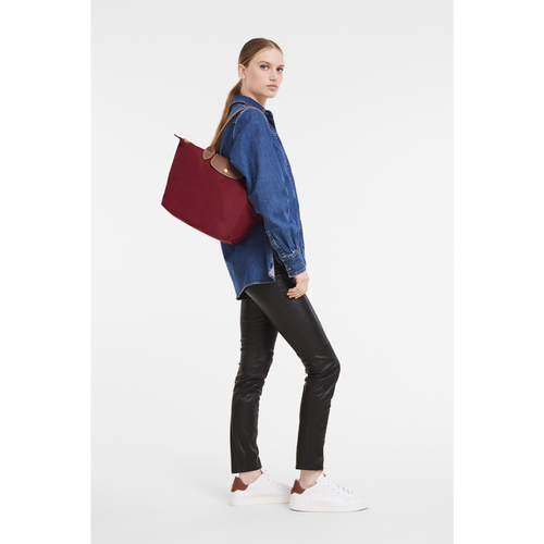 Longchamp Le Pliage Original S Kanvas, Recycled canvas Kadın Omuz Çantası Kırmızı | 618-DKCYMN