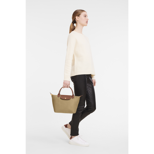 Longchamp Le Pliage Original S Kanvas, Recycled canvas Kadın El Çantası Bej Rengi | 942-NJDCUX