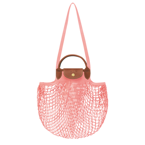 Longchamp Le Pliage filet Kanvas Kadın Omuz Çantası Pembe | 145-IOKVXN