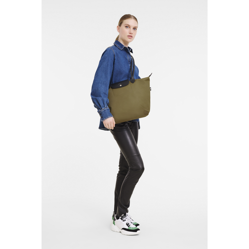 Longchamp Long Le Pliage Energy Kanvas, Recycled canvas Kadın Omuz Çantası Yeşil | 427-YHQJNL