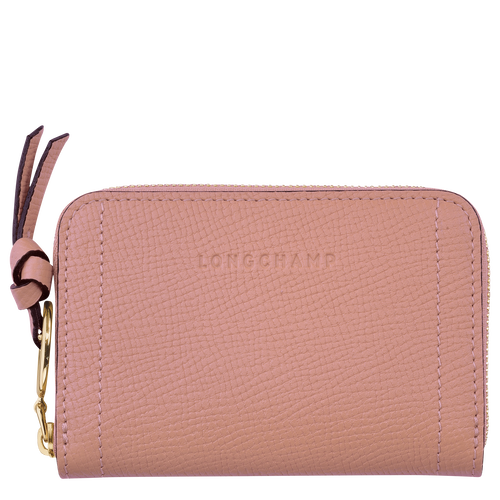 Longchamp Mailbox Deri Kadın Bozuk Para Cüzdanı Pembe | 379-YUTEZN