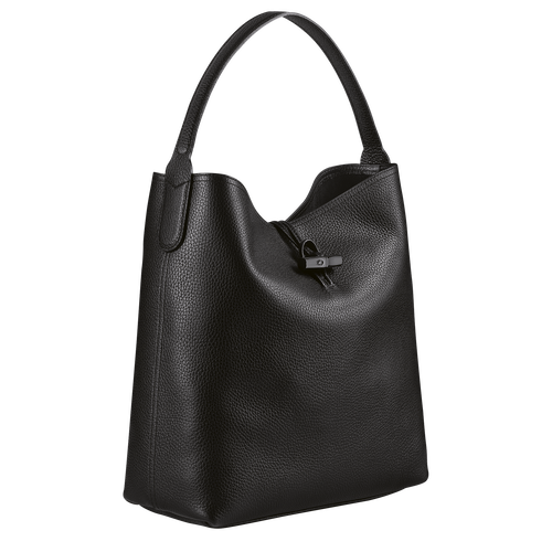 Longchamp Roseau Essential Deri Kadın Omuz Çantası Siyah | 269-LIQTNK