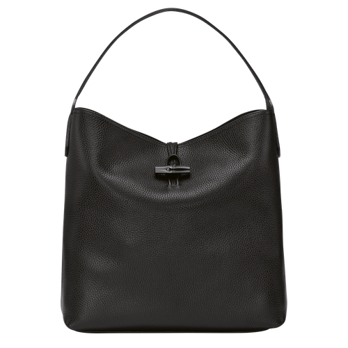 Longchamp Roseau Essential Deri Kadın Omuz Çantası Siyah | 269-LIQTNK