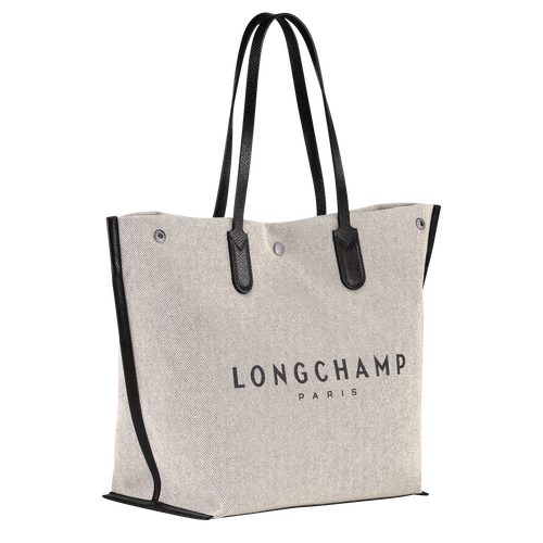 Longchamp Roseau L Kanvas Kadın Omuz Çantası Bej Rengi | 896-FYWSPH