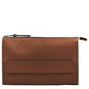 Longchamp 3D Deri Erkek Kese Çanta Kahverengi | 056-HCOSFP