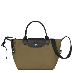 Longchamp Le Pliage Energy S Kanvas, Recycled canvas Erkek El Çantası Yeşil | 596-SKQXZR