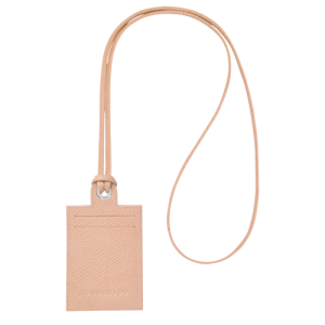 Longchamp Le Pliage Green Deri with necklace Erkek Kartlık Pembe | 987-IKMCNL