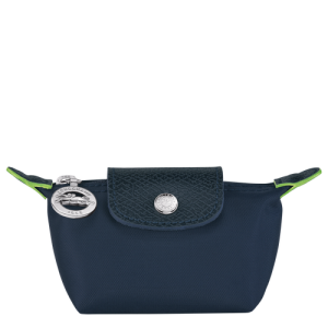 Longchamp Le Pliage Green Kanvas, Recycled canvas Erkek Bozuk Para Cüzdanı Mavi | 410-SZTYLA