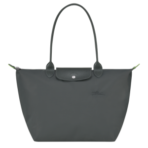 Longchamp Le Pliage Green L Kanvas, Recycled canvas Kadın Omuz Çantası Gri | 345-ZYQEPJ