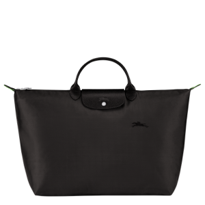 Longchamp Le Pliage Green L Kanvas, Recycled canvas Erkek Seyahat Çantası Siyah | 423-ZYXQSG