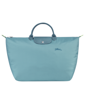 Longchamp Le Pliage Green L Kanvas, Recycled canvas Kadın Seyahat Çantası Mavi | 534-JQRIPV