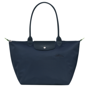 Longchamp Le Pliage Green L Kanvas, Recycled canvas Kadın Omuz Çantası Mavi | 701-UBVJWX