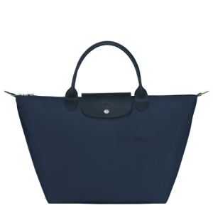 Longchamp Le Pliage Green M Kanvas, Recycled canvas Kadın El Çantası Mavi | 321-LFEWHU