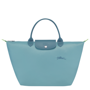 Longchamp Le Pliage Green M Kanvas, Recycled canvas Kadın El Çantası Mavi | 680-OHQURF