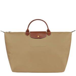 Longchamp Le Pliage Original L Kanvas, Recycled canvas Erkek Seyahat Çantası Bej Rengi | 914-LUXJBN