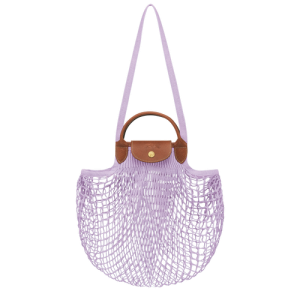 Longchamp Le Pliage filet Kanvas Kadın Omuz Çantası Mor | 485-EMKURO