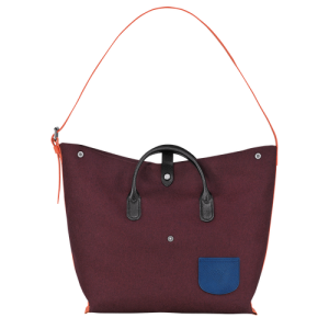 Longchamp Roseau Essential XL Kanvas Kadın Omuz Çantası Kırmızı | 571-ZKGSYW