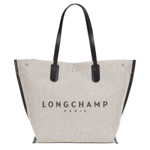 Longchamp Roseau L Kanvas Kadın Omuz Çantası Bej Rengi | 896-FYWSPH