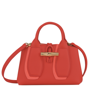 Longchamp Roseau Shadow XS Deri Kadın El Çantası Pembe | 710-HOXBLK